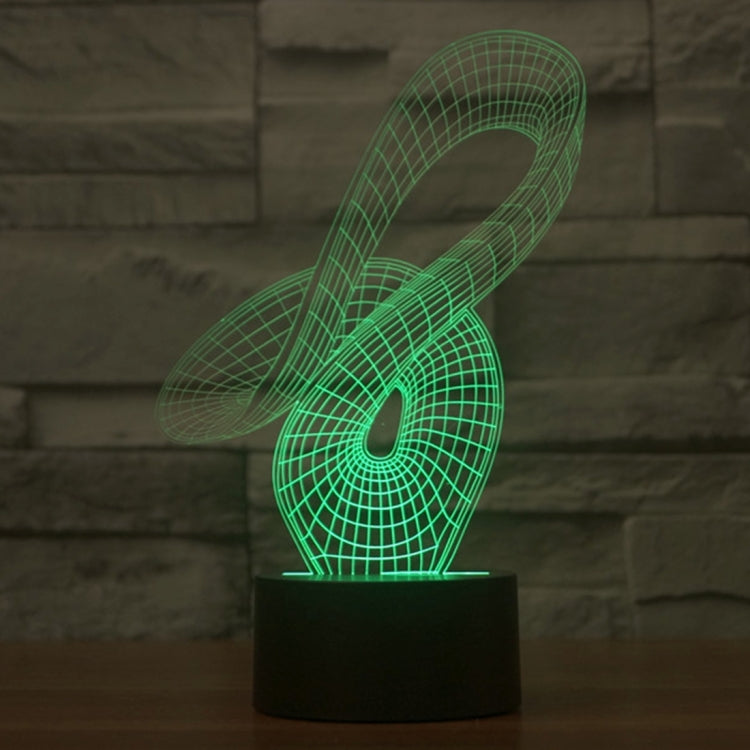 Abstract Style 3D Touch Switch Control LED Light , 7 Color Discoloration Creative Visual Stereo Lamp Desk Lamp Night Light