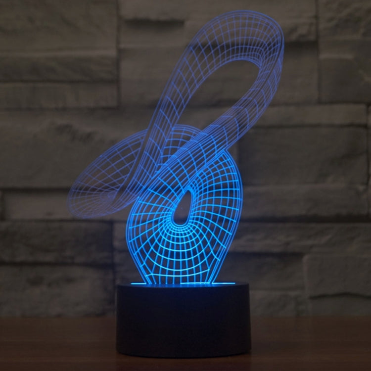 Abstract Style 3D Touch Switch Control LED Light , 7 Color Discoloration Creative Visual Stereo Lamp Desk Lamp Night Light