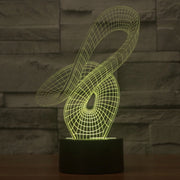 Abstract Style 3D Touch Switch Control LED Light , 7 Color Discoloration Creative Visual Stereo Lamp Desk Lamp Night Light