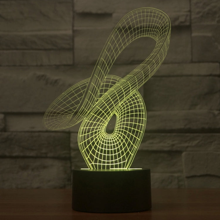Abstract Style 3D Touch Switch Control LED Light , 7 Color Discoloration Creative Visual Stereo Lamp Desk Lamp Night Light