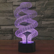 Spiral Style 3D Touch Switch Control LED Light , 7 Color Discoloration Creative Visual Stereo Lamp Desk Lamp Night Light