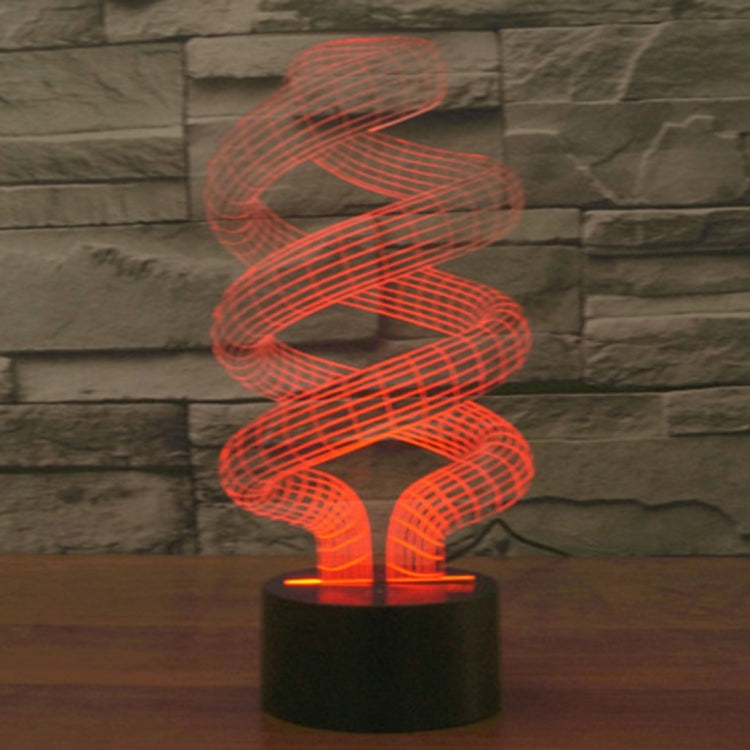 Spiral Style 3D Touch Switch Control LED Light , 7 Color Discoloration Creative Visual Stereo Lamp Desk Lamp Night Light