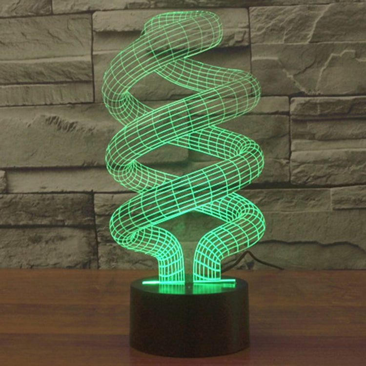 Spiral Style 3D Touch Switch Control LED Light , 7 Color Discoloration Creative Visual Stereo Lamp Desk Lamp Night Light