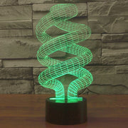 Spiral Style 3D Touch Switch Control LED Light , 7 Color Discoloration Creative Visual Stereo Lamp Desk Lamp Night Light