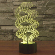 Spiral Style 3D Touch Switch Control LED Light , 7 Color Discoloration Creative Visual Stereo Lamp Desk Lamp Night Light