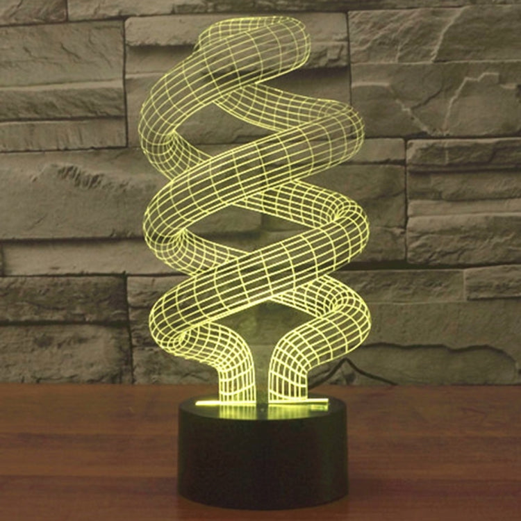 Spiral Style 3D Touch Switch Control LED Light , 7 Color Discoloration Creative Visual Stereo Lamp Desk Lamp Night Light