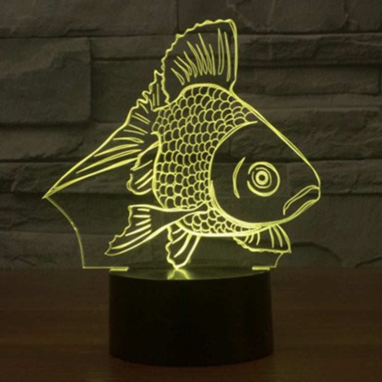 Goldfish Style 3D Touch Switch Control LED Light , 7 Color Discoloration Creative Visual Stereo Lamp Desk Lamp Night Light