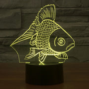 Goldfish Style 3D Touch Switch Control LED Light , 7 Color Discoloration Creative Visual Stereo Lamp Desk Lamp Night Light