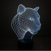 Leopard Style 3D Touch Switch Control LED Light , 7 Color Discoloration Creative Visual Stereo Lamp Desk Lamp Night Light