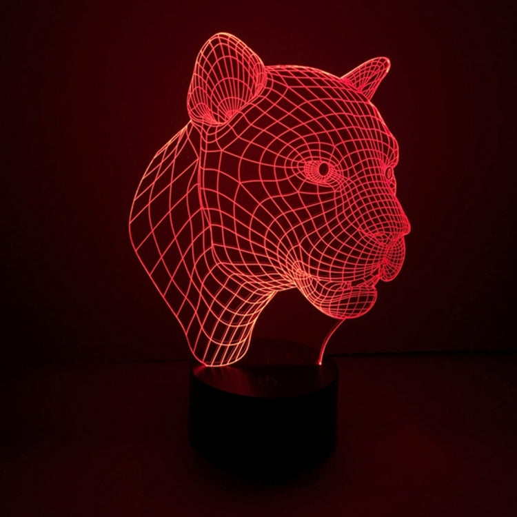 Leopard Style 3D Touch Switch Control LED Light , 7 Color Discoloration Creative Visual Stereo Lamp Desk Lamp Night Light