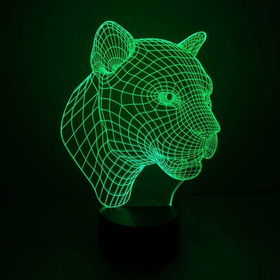 Leopard Style 3D Touch Switch Control LED Light , 7 Color Discoloration Creative Visual Stereo Lamp Desk Lamp Night Light