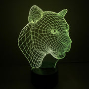Leopard Style 3D Touch Switch Control LED Light , 7 Color Discoloration Creative Visual Stereo Lamp Desk Lamp Night Light