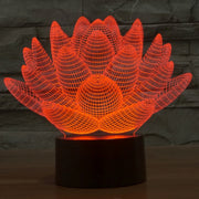Lotus Style 3D Touch Switch Control LED Light , 7 Color Discoloration Creative Visual Stereo Lamp Desk Lamp Night Light