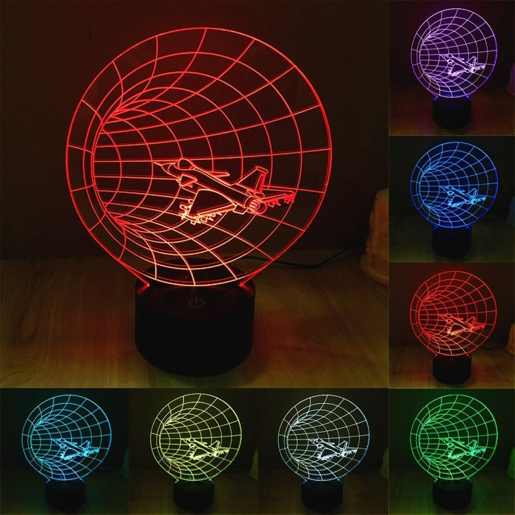 Time Machine Style 3D Touch Switch Control LED Light , 7 Color Discoloration Creative Visual Stereo Lamp Desk Lamp Night Light