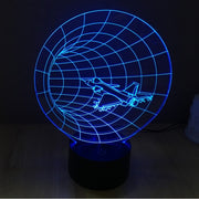 Time Machine Style 3D Touch Switch Control LED Light , 7 Color Discoloration Creative Visual Stereo Lamp Desk Lamp Night Light