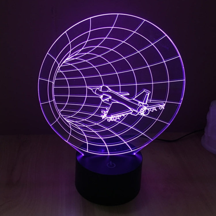 Time Machine Style 3D Touch Switch Control LED Light , 7 Color Discoloration Creative Visual Stereo Lamp Desk Lamp Night Light