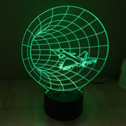 Time Machine Style 3D Touch Switch Control LED Light , 7 Color Discoloration Creative Visual Stereo Lamp Desk Lamp Night Light