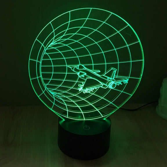 Time Machine Style 3D Touch Switch Control LED Light , 7 Color Discoloration Creative Visual Stereo Lamp Desk Lamp Night Light