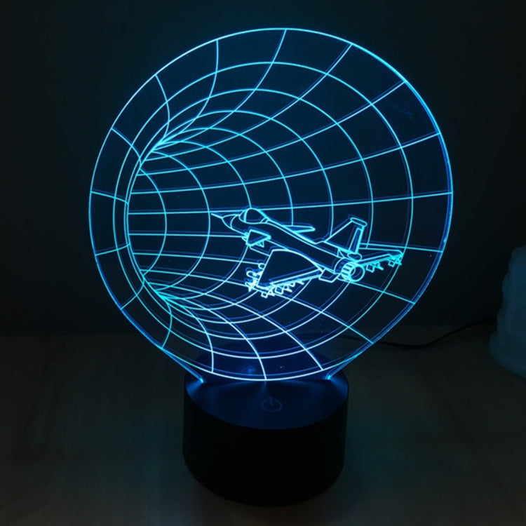 Time Machine Style 3D Touch Switch Control LED Light , 7 Color Discoloration Creative Visual Stereo Lamp Desk Lamp Night Light