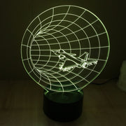 Time Machine Style 3D Touch Switch Control LED Light , 7 Color Discoloration Creative Visual Stereo Lamp Desk Lamp Night Light