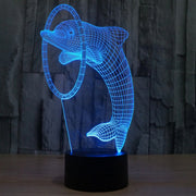 Dolphin Style 3D Touch Switch Control LED Light , 7 Colour Discoloration Creative Visual Stereo Lamp Desk Lamp Night Light