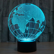 European Globe Style 3D Touch Switch Control LED Light , 7 Colour Discoloration Creative Visual Stereo Lamp Desk Lamp Night Light