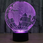European Globe Style 3D Touch Switch Control LED Light , 7 Colour Discoloration Creative Visual Stereo Lamp Desk Lamp Night Light