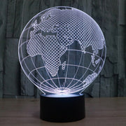 European Globe Style 3D Touch Switch Control LED Light , 7 Colour Discoloration Creative Visual Stereo Lamp Desk Lamp Night Light
