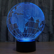 European Globe Style 3D Touch Switch Control LED Light , 7 Colour Discoloration Creative Visual Stereo Lamp Desk Lamp Night Light