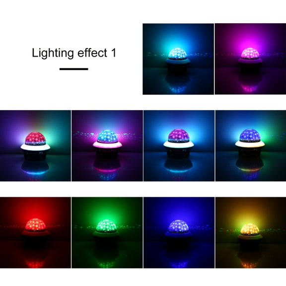 LED Flying Saucer Starry Sky Light Bluetooth Music Star Projection Night Light with Remote Control (Black)