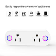 15A WiFi Remote Control Smart Socket Works with Alexa & Google Home & IFTTT, AC 100-240V, US Plug