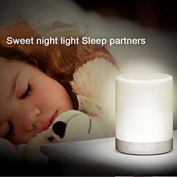 388 Atmosphere Light Music Table Lamp Multifunctional Wireless Bluetooth Speaker , with LED Light & Handle, Support AUX IN & Hands-free Answer & TF Card