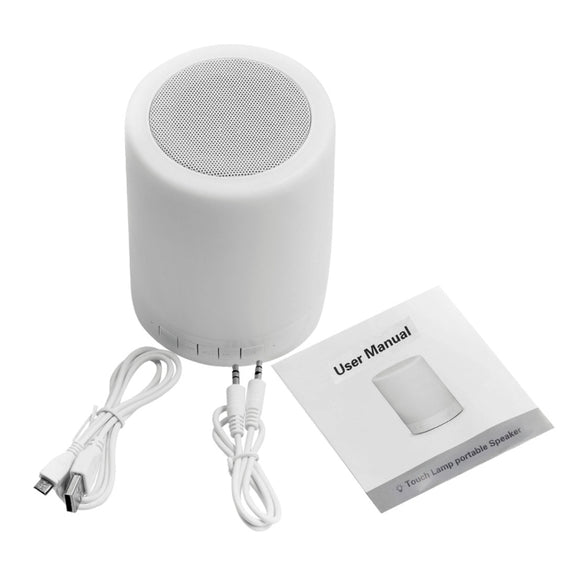 388 Atmosphere Light Music Table Lamp Multifunctional Wireless Bluetooth Speaker , with LED Light & Handle, Support AUX IN & Hands-free Answer & TF Card