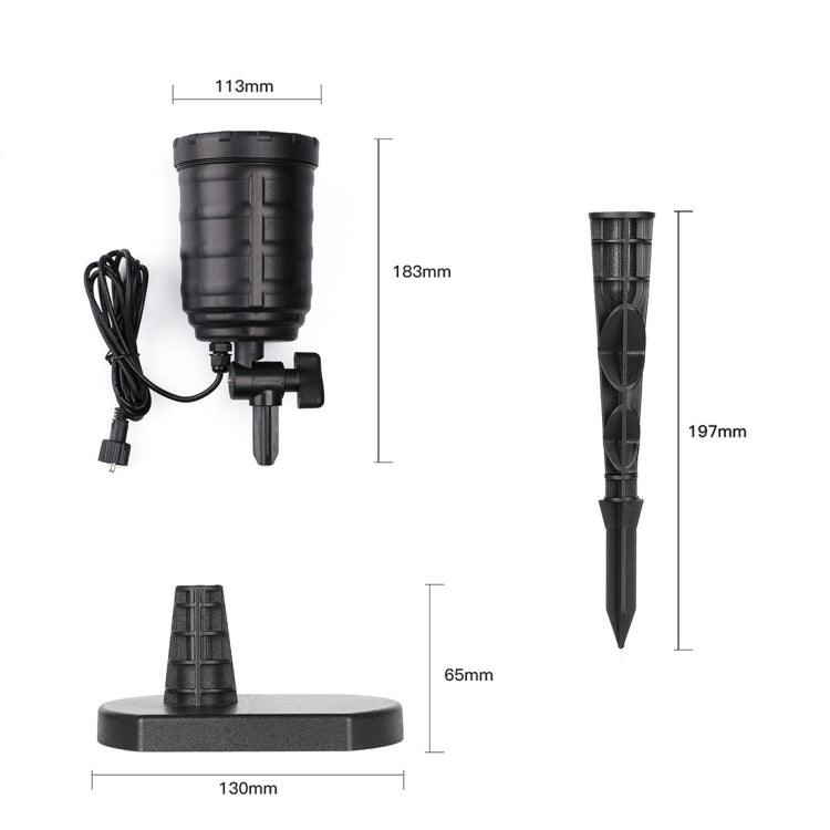 Blinblin CPF-LED 9W RGB IP65 Water-resistant ABS Shell Landscape Light, Lawn Lamp Floodlight with 12-keys Remote Control