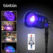 Blinblin CPF-LED 9W RGB IP65 Water-resistant ABS Shell Landscape Light, Lawn Lamp Floodlight with 12-keys Remote Control