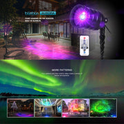 Blinblin CPF-LED 9W RGB IP65 Water-resistant ABS Shell Landscape Light, Lawn Lamp Floodlight with 12-keys Remote Control