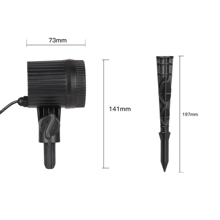 Blinblin CPS-L101 2W IP65 Water-resistant White Light ABS Shell Landscape Light, Single Pattern Outdoor Lawn Lamp