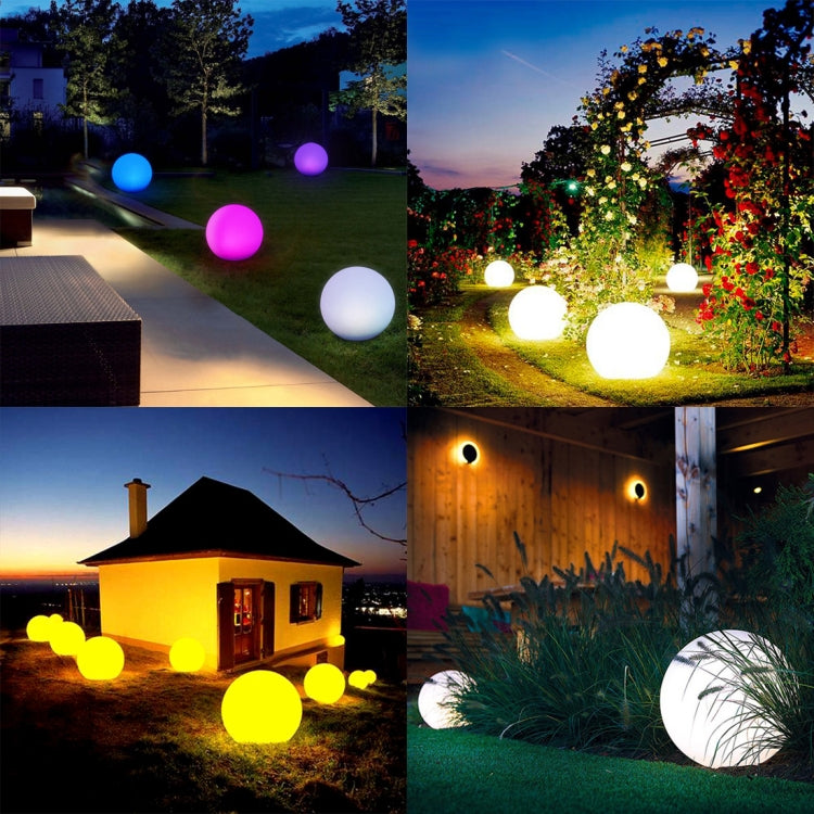 Esmartlive ES-BALL 30cm Colorful Light LED Ball Light with Remote Control, IP65 Water-resistant LED Decorative Light(White)