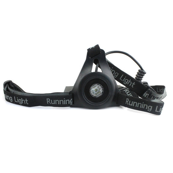 White Light Torch Outdoor Sport Running Light, LED Night Running Flashlight Warning Lights USB Charge Chest Lamp(Black)