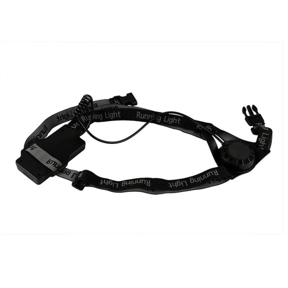 White Light Torch Outdoor Sport Running Light, LED Night Running Flashlight Warning Lights USB Charge Chest Lamp(Black)