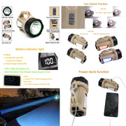 T100-A Multifunctional Rechargeable Digital Display Flashlight LED Spotlight, Lumen: 1200-1500LM