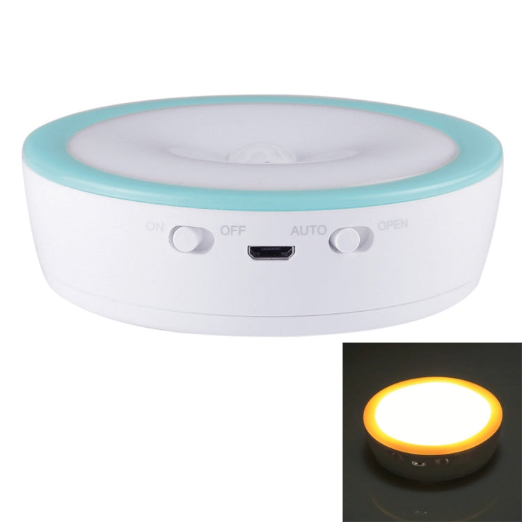 R10 USB Charging LED PIR Sensor Night Light , 4000K Emergency Light Cabinet Lamp, Sensor Distance: about 3m, DC 4.5V(Blue)