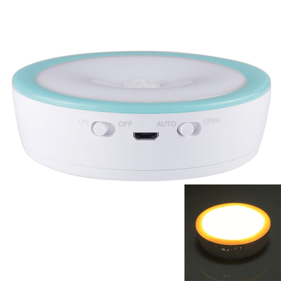 R10 USB Charging LED PIR Sensor Night Light , 4000K Emergency Light Cabinet Lamp, Sensor Distance: about 3m, DC 4.5V(Blue)