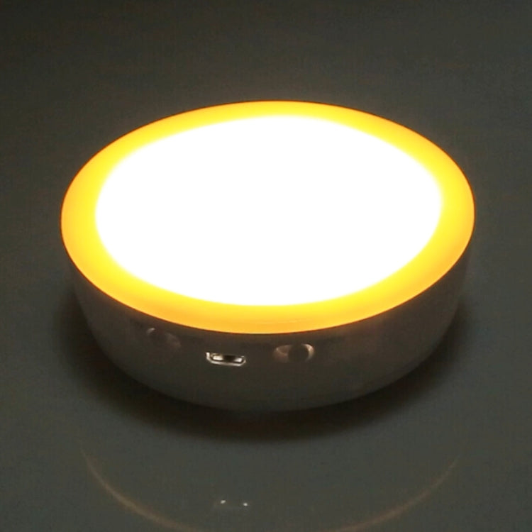 R10 USB Charging LED PIR Sensor Night Light , 4000K Emergency Light Cabinet Lamp, Sensor Distance: about 3m, DC 4.5V(Yellow)