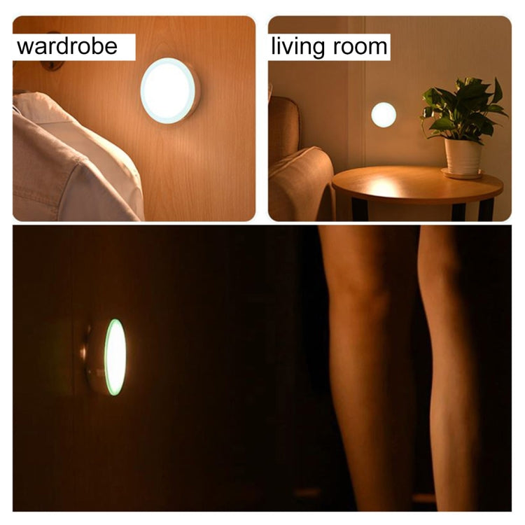 R10 USB Charging LED PIR Sensor Night Light , 4000K Emergency Light Cabinet Lamp, Sensor Distance: about 3m, DC 4.5V(Yellow)