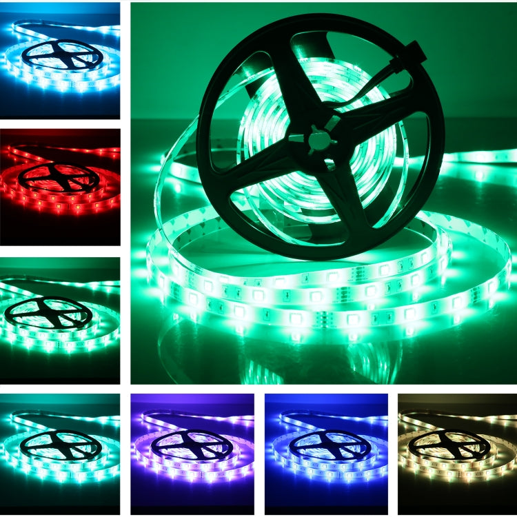 5m 150 LEDs SMD 5050 IP65 Water-resistant Bluetooth RGB Light Strip with 24-keys Remote Control, EU Plug