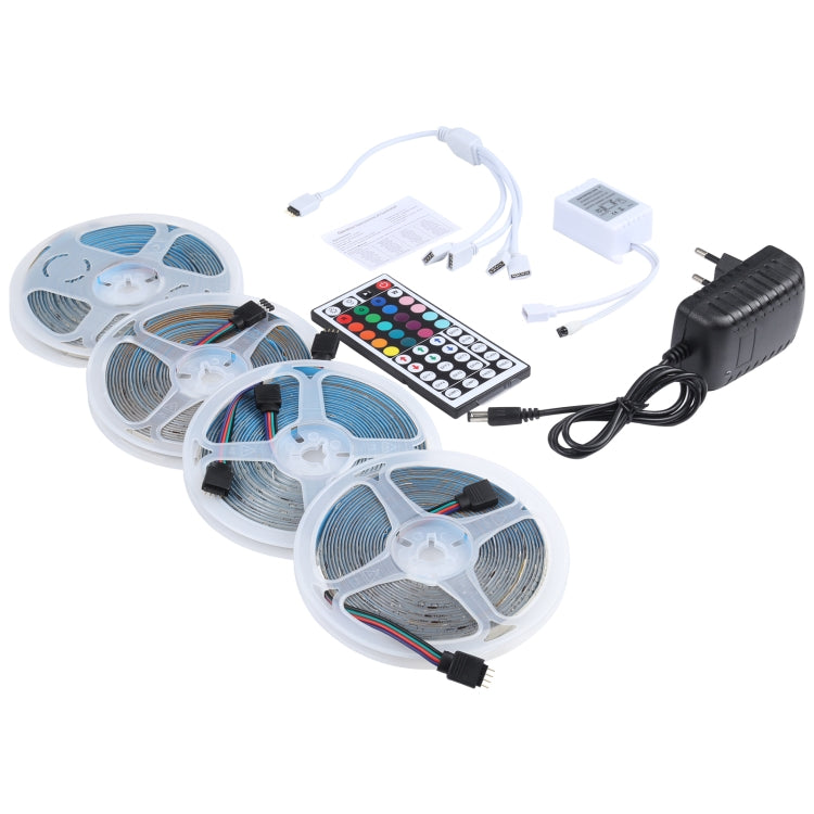 20m 1200 LEDs SMD 2835 IP65 Water-resistant RGB Light Strip with 44-keys Remote Control, EU Plug