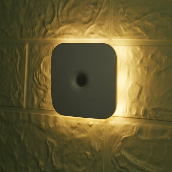 CL053 LED Square Human Body Sensor Light, Style: Linkage (Warm White)