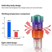 2 PCS LED Light Bulb 6000K White Super Bright 168 2825 W5W T10 Decoder Replacement, For Car Dome Map Side Marker Door Courtesy License Plate Lights(Gold)