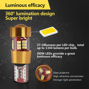 2 PCS LED Light Bulb 6000K White Super Bright 168 2825 W5W T10 Decoder Replacement, For Car Dome Map Side Marker Door Courtesy License Plate Lights(Gold)